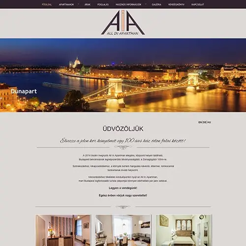 WP fejlesztő referencia apartman