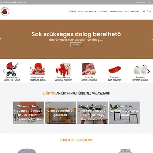 WP fejlesztő referencia Babaház webáruház