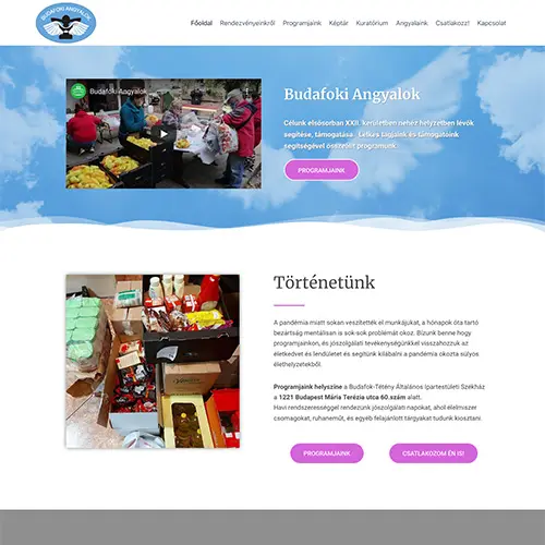 WP fejlesztő referencia Budafoki Angyalok