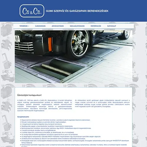 WP fejlesztő referencia garázsipari berendezések