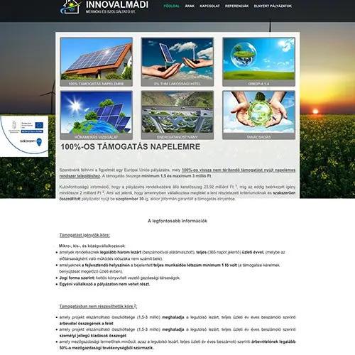 WP fejlesztő referencia Innovalmádi