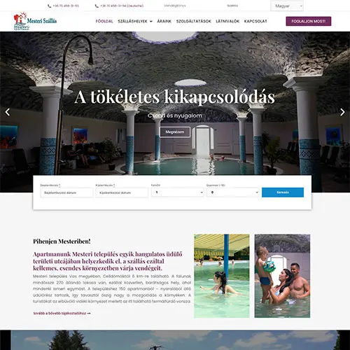 WP fejlesztő referencia Mesteri szállás