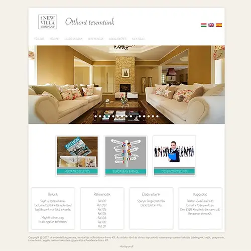 WP fejlesztő referencia Newvilla