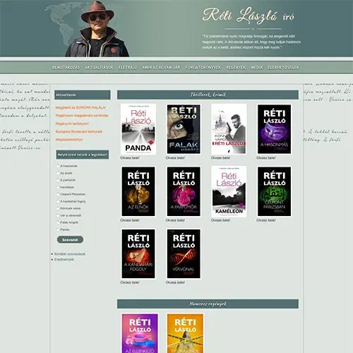 WP fejlesztő referencia Réti László író