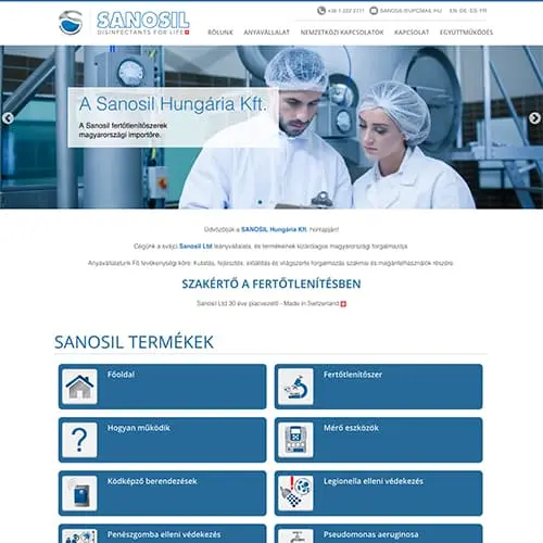 WP fejlesztő referencia Sanosil