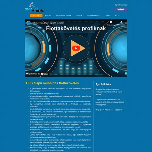 WP fejlesztő referencia Skyshield