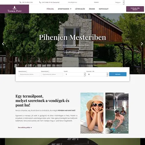 WP fejlesztő referencia Termálpont