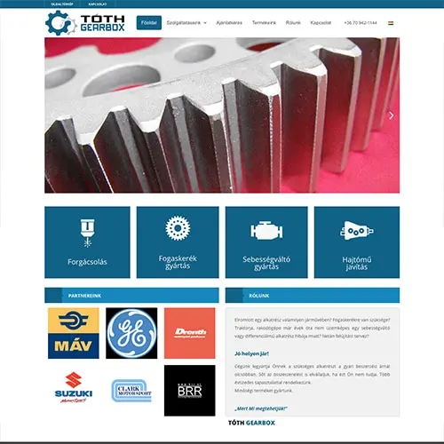 WP fejlesztő referencia Töthgearbox