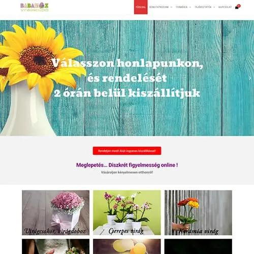 WP fejlesztő referencia Virágjárat